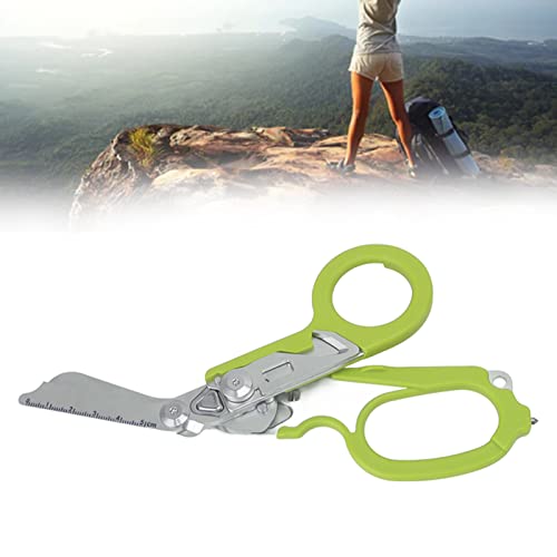 Alicate de Tesoura de Acampamento, Design de Proteção de Mão Tesoura de Emergência de Aço Inoxidável