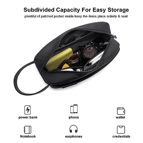 ALMEKAQUZ Men's Handbag Clutch Bag, Waterproof Clutch Bag for Men, Stylish & Durable Men's Carry-all Bag with Multiple Pockets