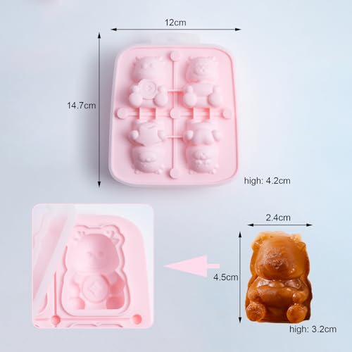 Molde de silicona para cubos de hielo en forma de dragón miniatura 3