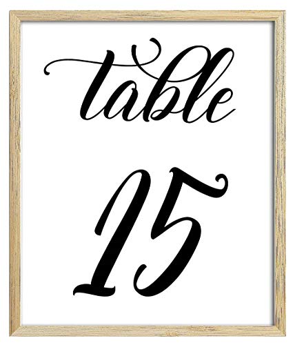 Darling Souvenir Calligraphy 1-50 Table Numbers Wedding Reception Decor Table Cards (4x6 Inches)