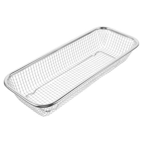Comparison: Best Stainless Steel Rectangular Colander 9 Ciieeo Over The Sink Colander Stainless Steel Drain Strainer Basket Rectangle Mesh Oil Basket Fruit Vegetables Washing Basin Kitchen Sink Storage 31X12X5.5cm