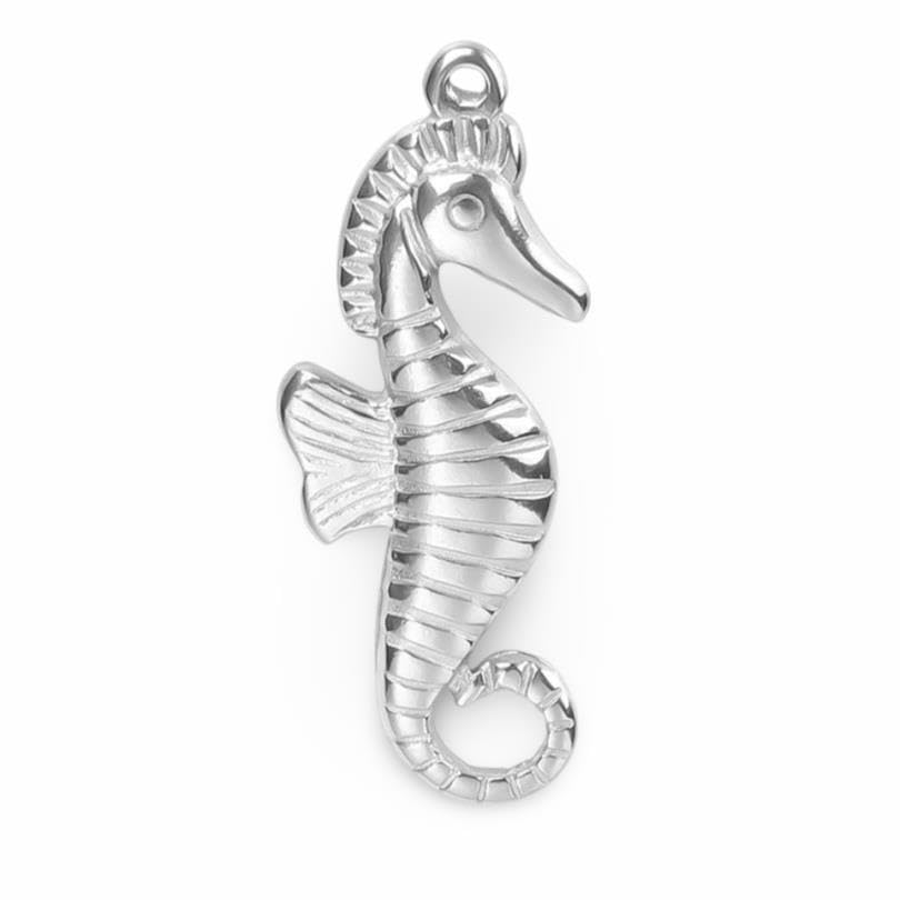 Pendentif arc-en-ciel hippocampe en acier pour sublimer vos colliers d'été faits main