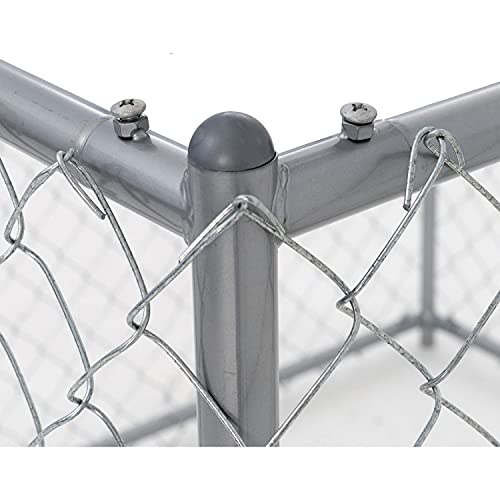 Lucky Dog 61028EZ 10' x 5' x 6' Heavy Duty Outdoor Galvanized Chain Link Dog Kennel Enclosure - Thumbnail 2