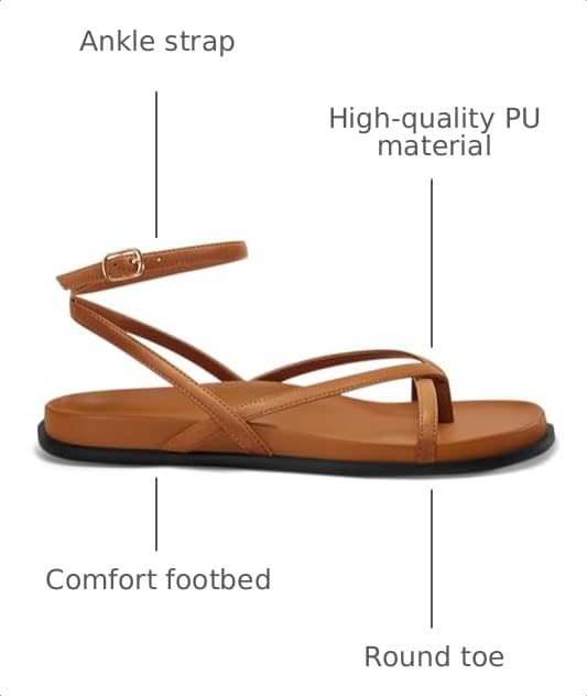 Image of Coutgo Women's Strappy Flat Sandals