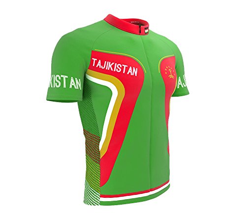 ScudoPro Tajikistan Full Zipper Bike Short Sleeve Cycling Jersey for Women - Size 2XL Multicolored