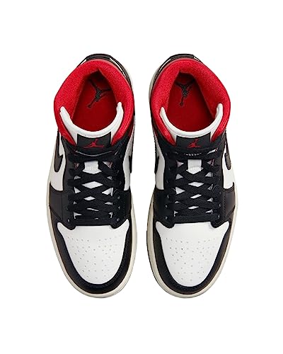 [BQ6472-061] Womens Air Jordan RETRO 1 MID 'GYM RED PANDA'