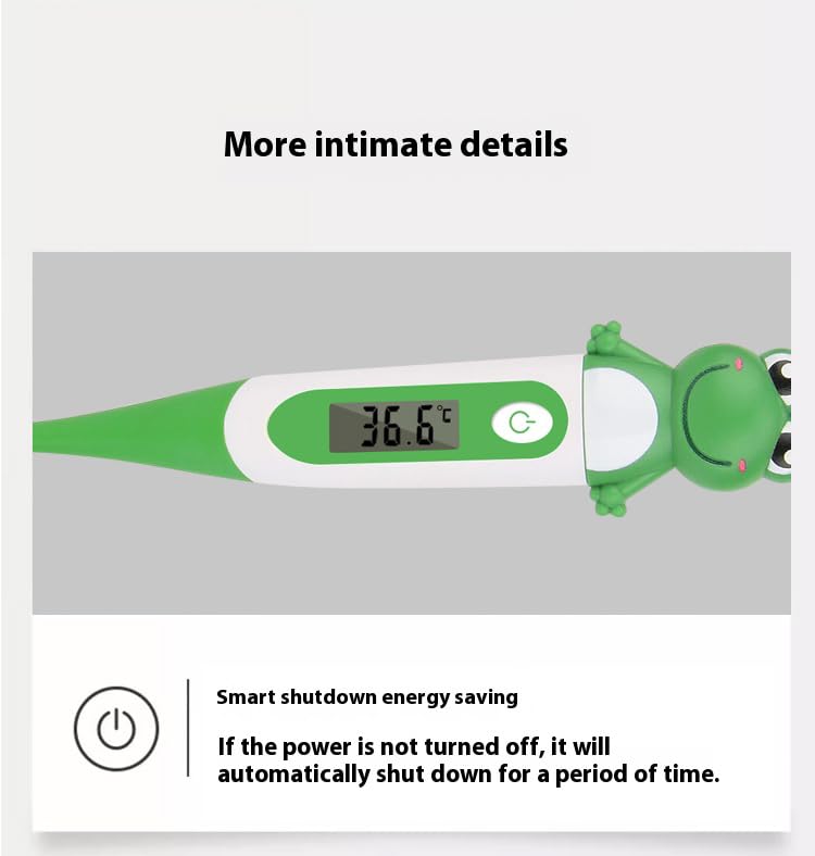 Image of Digital Oral Thermometer Suitable for Children and Adults,High Accuracy Fast Measurement for Oral,Rectal,Underarm,Easy to Maintain Cleanliness and Hygiene,Soft Silicone,Frog