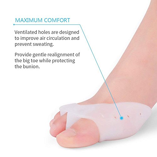image for DOACT Toe Separator and Gel Bunion Pads for Bunion Pain Relief, Hammer