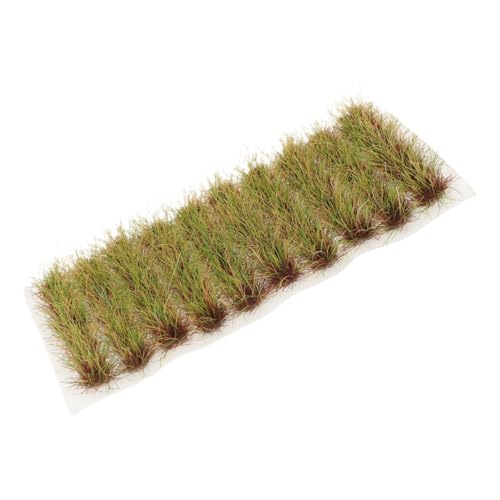 GLSTOY 70個ミニチュア地形模型用 静態草 秋緑色 草簇クラスタ モデル道ジオラマ装飾用 手軽設置 高耐色性リアルテクスチャ