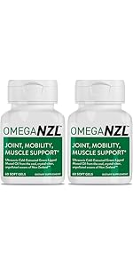 OMEGANZL Original Omega-3 Joint Support Supplement, Best Natural Muscle Relief, Green-Lipped Muss...