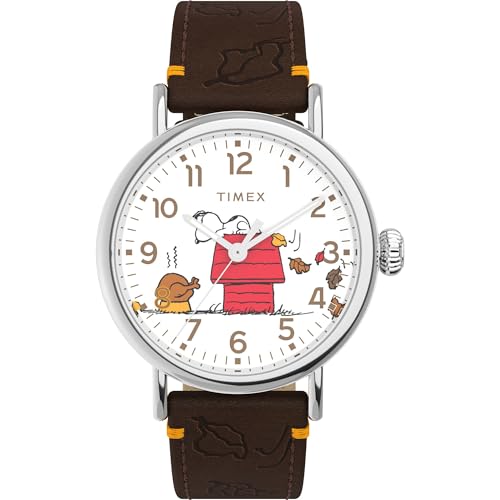 Montre Quartz Unisexe Timex TW2W44300VQ Bracelet Cuir Cadran Analogique Élégant