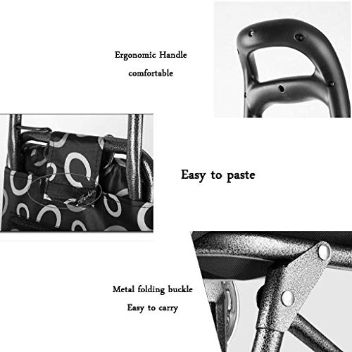 HYY-YY Einkaufskorb, Wanderwagen, Kinderwagen, zusammenklappbar, tragbare Karre, abnehmbare Einkaufstaschen. – Bild 7