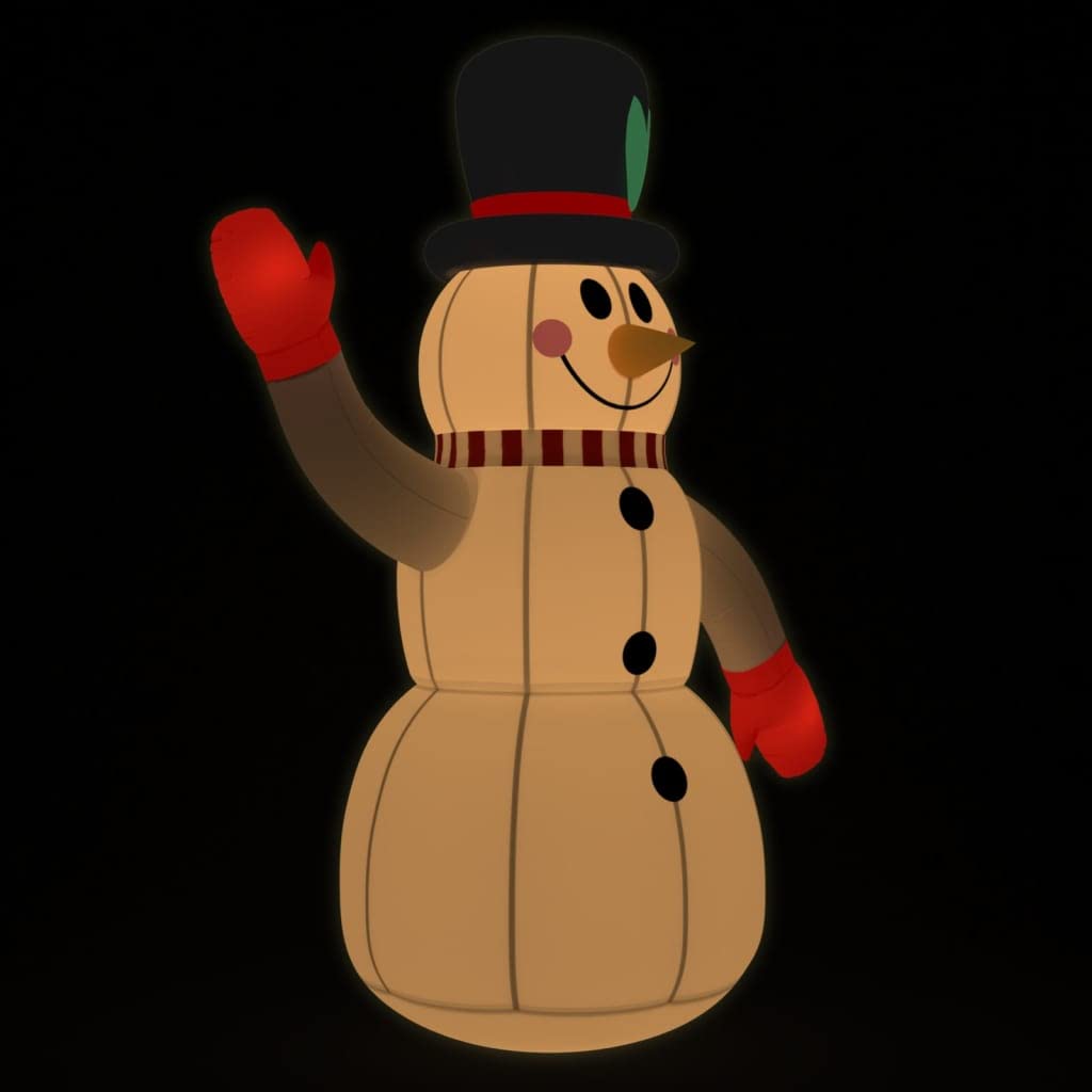 Generico Pupazzo di Neve Gonfiabile con LED 120 cm,Decorazioni Natalizie,Luci di Natale-345363
