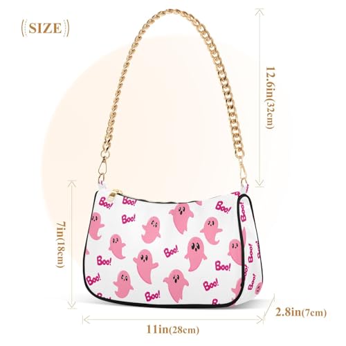 Cute Ghosts1 Shoulder Bag for Women, Handbag with Chain Strap, Soft Purse Tote Bag for Ladies2