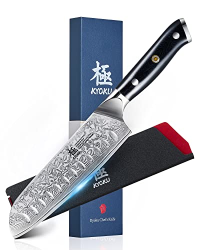KYOKU Gin Series 7 inch Santoku Knife