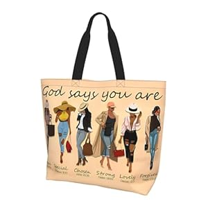 African American Women Tote Bag Black Queen Girl Shoulder Handbag Inspirational Casual Shoulder Bag