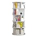 MollyYou Libreria Girevole a 360° salvaspazio scaffale per Libri Illustrato dal Pavimento al soffitto per Bambini libreria angolare in Soggiorno Facile da Montare