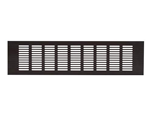 120x500 mm Aluminium Lüftungsgitter Braun/Schwarz Stegblech Lüftung Alu-Gitter Gitter Möbelgitter Möbellüftung