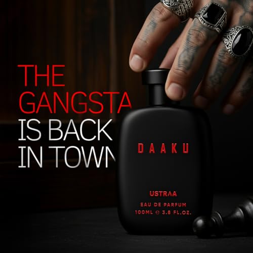 Image of Ustraa Daaku Perfume for Men | Bold, Warm, Long-Lasting Fragrance | 100ml