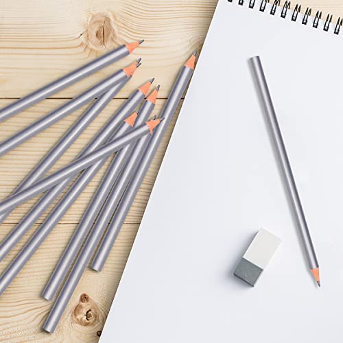 36 lápices para carpintería y dibujo, superficie plateada miniatura 6