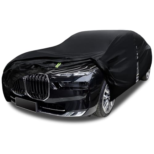 Image of 6 Layers Car Cover Waterproof All Weather for Automobiles, Size A4 Universal Fit for Dodge Charger, Lincoln Mkz, Lexus LS Rain Sun Protection with Door Zipper (199-208 inch)