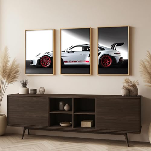 ARTELLY Porsche 911 GT3RS 3-Poster Set, 13x19 inch, Multicolor - Image 4