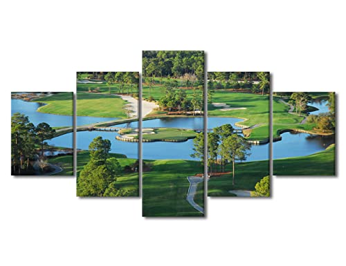 Toile murale parcours de golf de 152x81 cm pour décoration salon
