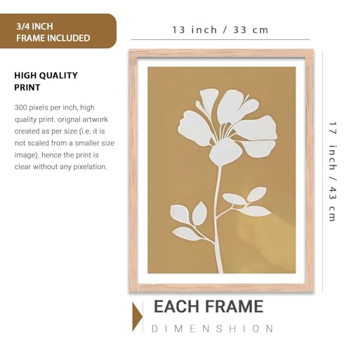 Image of kotart Boho Art Home Decoration Painting | Paintings With Frame For Living Room Bed Room Hotel Wall Decor Digital Reprint Set of 3 (13X17 inch)