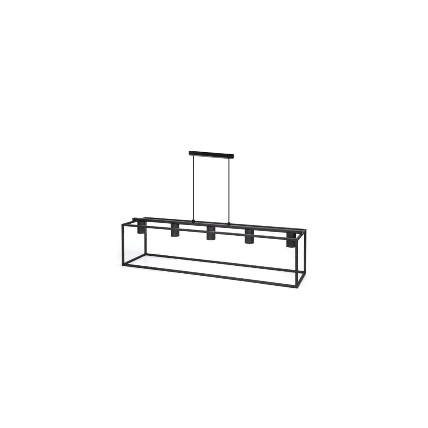Lámpara colgante de metal 5 vías E27 para decorar salones modernos y acogedores