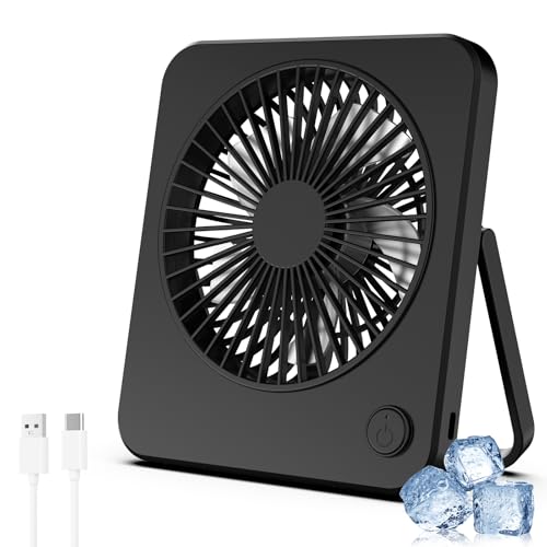 Hianjoo USB Ventilator, Mini Ventilator Leiser, Tischventilator mit 3 Geschwindigkeiten, USB Lüfter Desk Fan für Büro, Zuhause und Schlafzimmer...