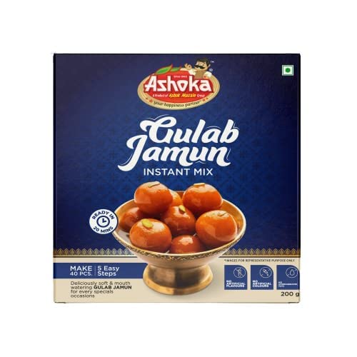 Ashoka Instant Gulab Jamun Dessert Mix, 200gm Pack Pure Veg