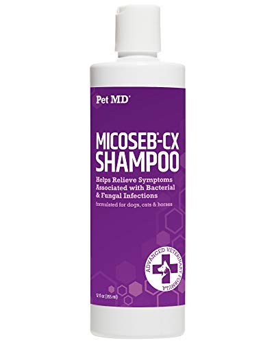 Pet MD Micoseb-CX Medicated Shampoo for Dogs, Cats with Miconazole, Chlorhexidine for Fungal