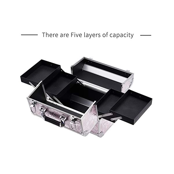 Kosmetikkoffer Schminkkoffer Leer Make up Koffer Nagelkoffer Friseurkoffer Beauty Case Schmuckkoffer Nageldesign Koffer Multikoffer – Bild 5