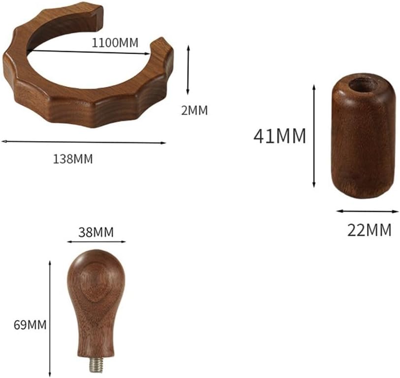 Coffee Machine Solid Wood Anti-Scald Guard For GemiLai 3145 Brew Head And 3006 Steam Knob Decorative Kitchen Accessory Easy Install(3pcs)