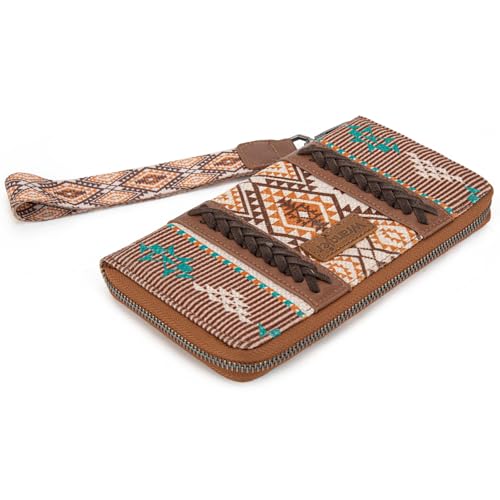 Image of X Wrangler Wristlet Western Wallet Boho Aztec Credit Card Holder for Women