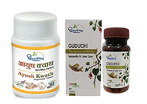 Dhootpapeshwar Ayush kwath 30 Tablet With Guduchi(Giloy) 60 Tab (Comb Pack)