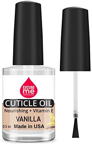 EXCUSE ME Professional Cuticle Oil Nourishing 0.5 oz Helps All Cracked Nails and Rigid Cuticles. (Vanilla)