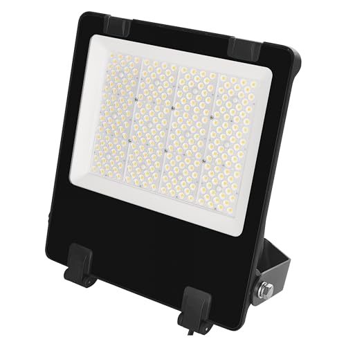 EMOS AVENO - Foco LED regulable (150 W, IP66, resistente al agua, aluminio, para interiores y exteriores, brillo 24.000 lm, luz blanca neutra, 4000 K, vida útil 50.000 h, 5 años de garantía)