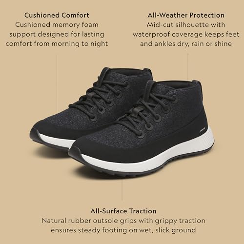 Image of Allbirds Men's Wool Runner NZ Mid Waterproof, Comfortable Mid-Cut Sneaker with Traction