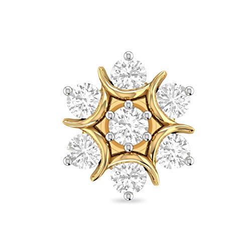 PC Jeweller The Zola 18KT Yellow Gold & Diamond Nose Pin