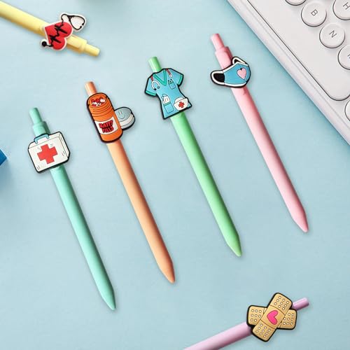 Cute Nurse Pens Funny Nurse Accessories for Work Aesthetic Gel Pen Black Ink Set for Cna Rn Medical Assistant Nursing Student Essentials Nurse Week Gifts Appreciation Gift - Image 4