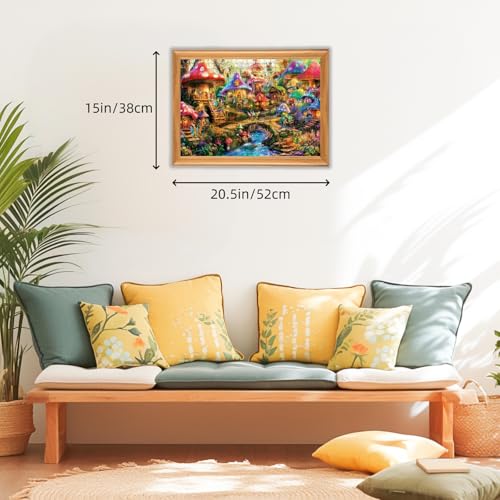 Rompecabezas Jigsaw de 500 piezas para adultos Casa de Hongos, juego de rompecabezas familiar divertido miniatura 2
