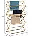 Bartnelli Bamboo Laundry Drying Rack for Clothes, Wood Clothing Dryer, Extreme Stability, Heavy Duty Built, Foldable, Collapsible Space Saving | 2 Size Tiers, Pre-Assembled (X-Large - BDR-552)