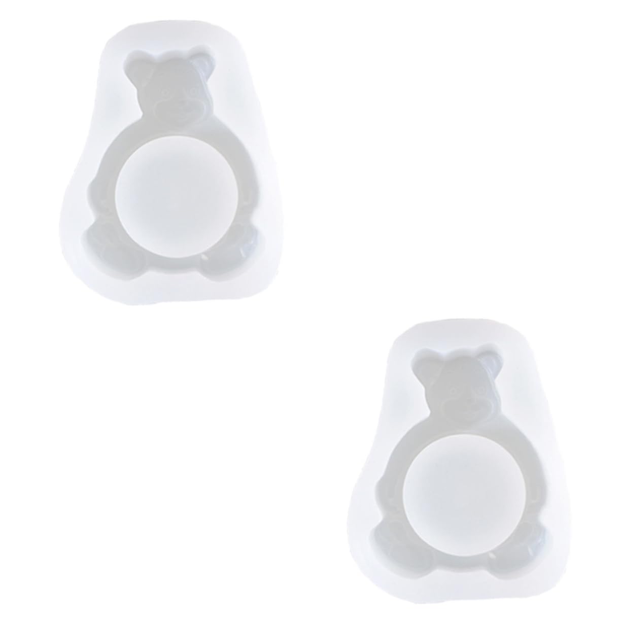 Moule à bougie silicone ours bougeoir dessin animé pour loisirs créatifs fait maison