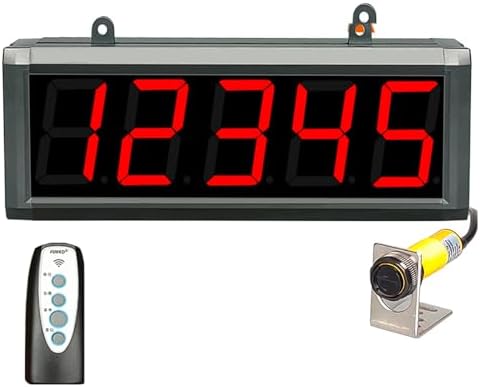 LED Digital Counter with 4-Inch Display, Remote Control, 70cm Sensing Distance, Counts Up to 9999/99999, Shockproof & Anti-Interference, Ideal for Passenger Flow Tracking