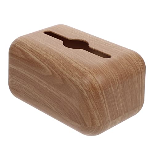 UTHCLO Elegant Simulated Wood Grain Tissue Box Abs Material Perfect for Living Room