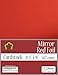 Mirror Metallic Red Cardstock - 8.5 x 11 inch - .012" Thick - 5 Sheets