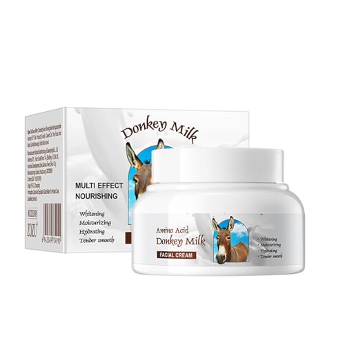 Crema de leche de burro, loción de cuerpo de leche orgánica, crema hidratante y rejuvenecedora, cuidado natural del cuidado de la piel, arrugas y reducción de la línea (1PC)