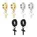 Paxuan Mens Womens Silver Gold Black Surgical Stainless Steel Hoop Huggie Earrings Cross Drop Dangle Earrings Set Hypoallergenic (3 Pairs)