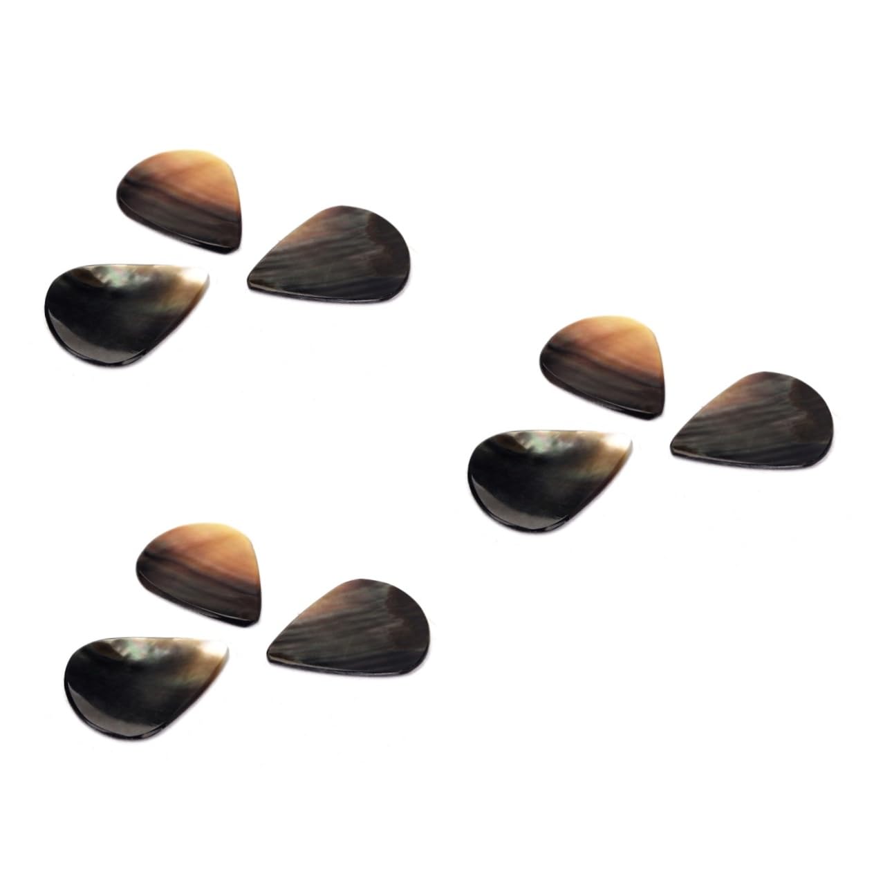 BESTonZON 9piezas Púas De Guitarra De Concha Natural Tonos De Madreperla Para Guitarra y Ukelele